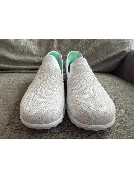 Skechers Slip Ins Go Walk Travel Kiana Womens 11 White 124770 Hands Free New - Picture 4 of 14